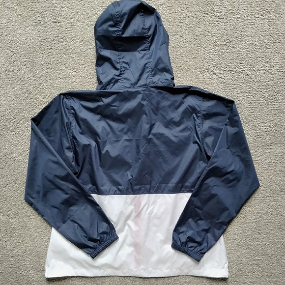 NWT XL Columbia Center Ridge Blue and White Colorblock Windbreaker Rain Jacket - Picture 14 of 14